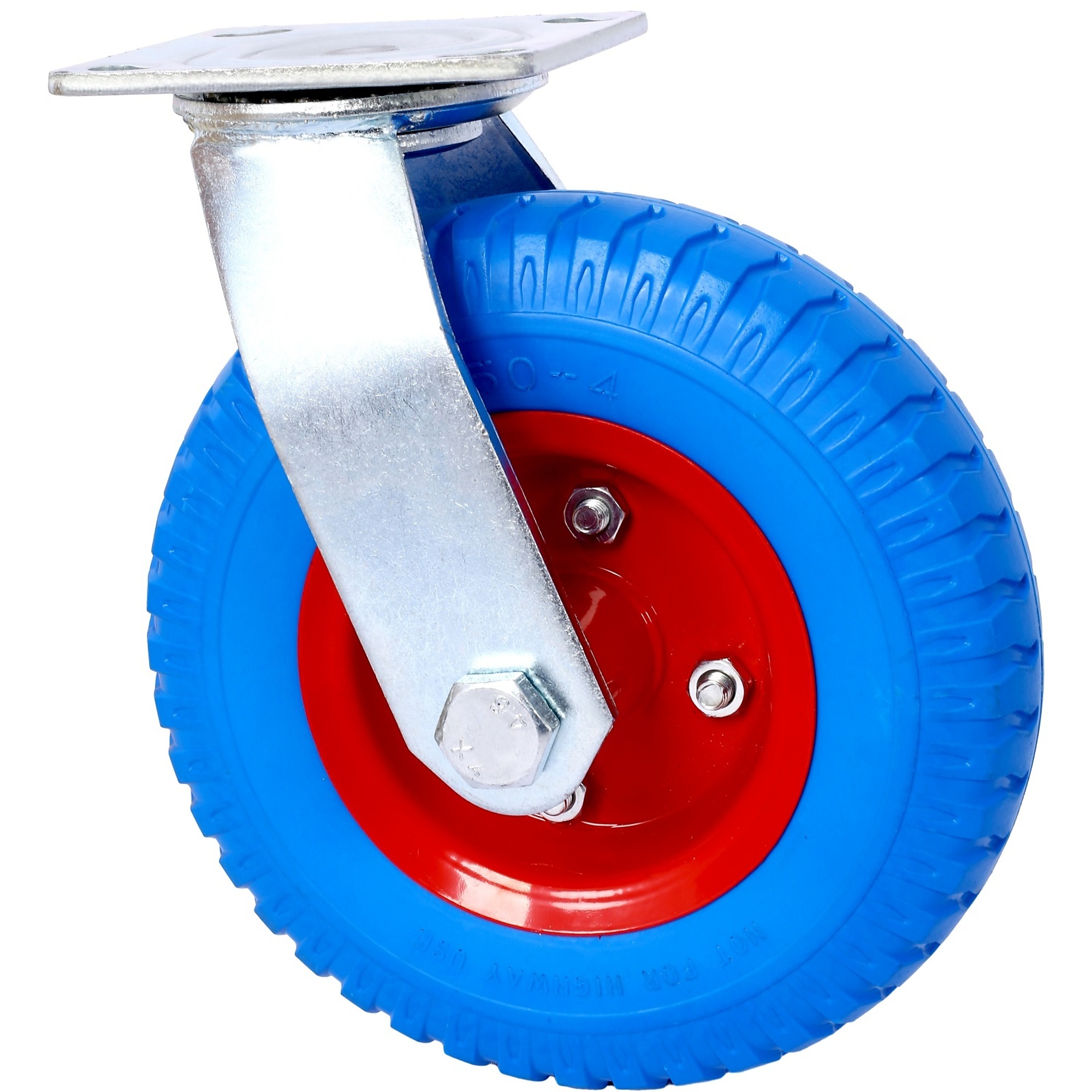 BlackTeck Heavy-Duty Swivel Casters — 3 1/8in. x 2 3/4in. Bore, 220-Lb. Capacity, Rubber, Model# N2-130448